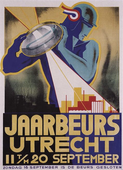 Art Deco Poster by Jaarbeeurs Utrecht's, 1920's