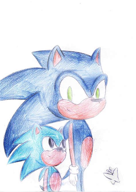 Modern Sonic and Classic Sonic by MintStarMari on DeviantArt