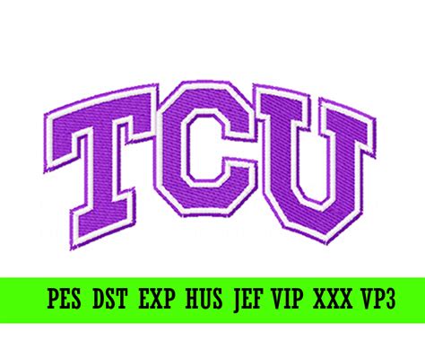 Texas Christian University logo machine embroidery design – SVG Shop