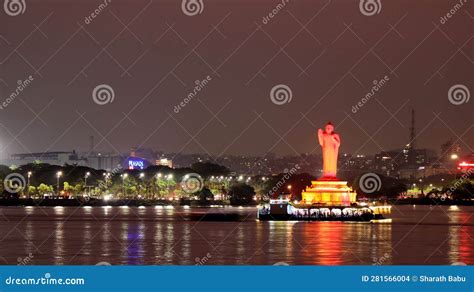 Buddha Statue in Hussain Sagar Lake Stock Photo - Image of buddha, horizon: 281566004