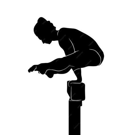 Premium Vector | Flat design gymnast silhouette illustration