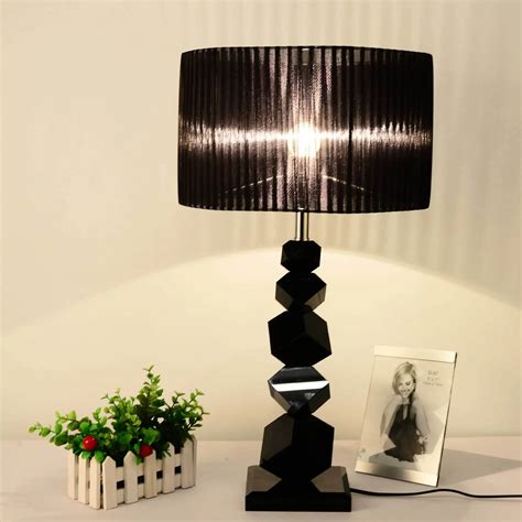 TUDA 33X60cm Free Shipping Luxury Black K9 Crystal Table Lamps Modern Minimalist Style Table ...