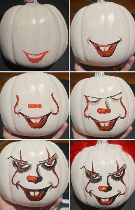 How To Paint Your Own Pennywise Pumpkin | Easy halloween diy crafts, Halloween diy crafts ...