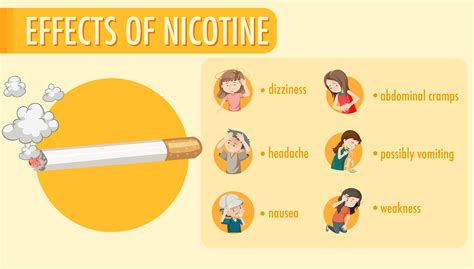 Effects of nicotine information infographic 1541376 Vector Art at Vecteezy