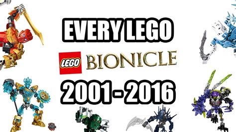 ALL LEGO BIONICLE SETS 2001-2016 (LEGO BIONICLE HISTORY) - YouTube