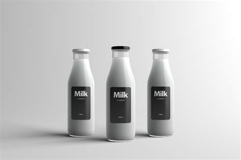 Milk Bottle Packaging Mock-Up on Behance