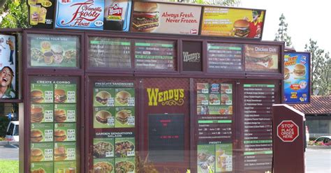 Virtual Marketplace - West Region: Drive Thru Menu Board - Wendy's