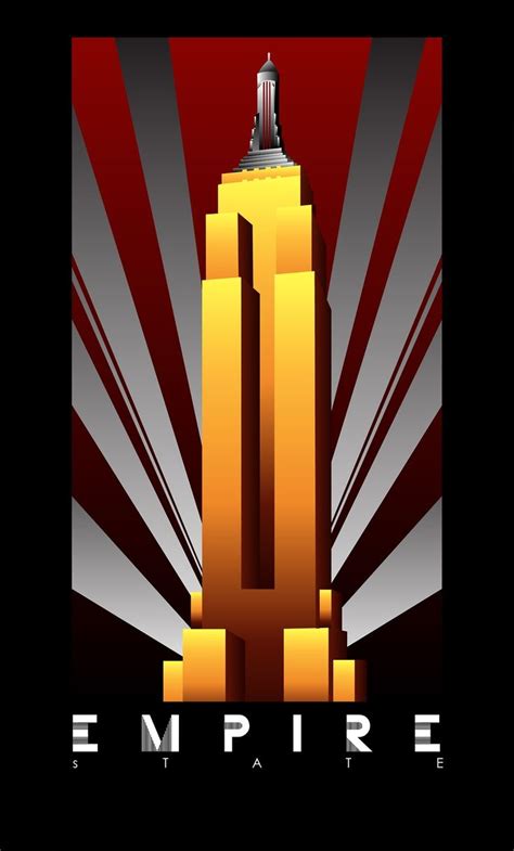 Empire State Building Art Deco Poster