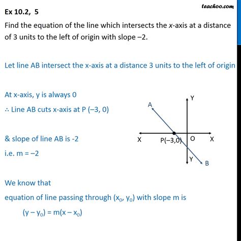 Find The Equation Of A Straight Line Parallel To Y Axis And Passing ...