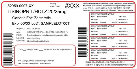 Lisinopril With Hydrochlorothiazide Information, Side Effects, Warnings ...