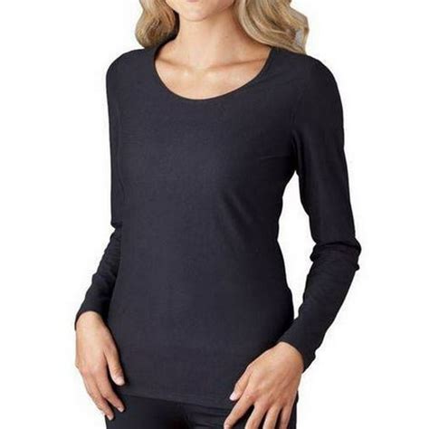 32 Degrees - Weatherproof 32 Degree HEAT - Women's Base Layer Long Sleeve Shirt (Black, Large ...