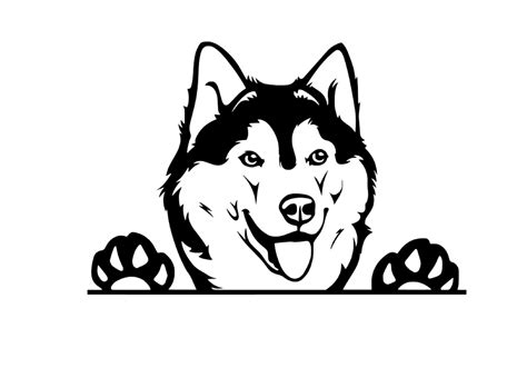 Peeking Husky Car Decal Sticker, Siberian Husky Dog Sticker, Vinyl Window Ute Cute Fun Dog Love ...