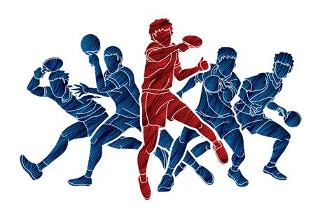 Table Tennis Players Action Poses 2063419 Vector Art at Vecteezy