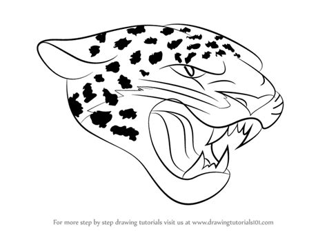 How to Draw Jacksonville Jaguars Logo (NFL) Step by Step | DrawingTutorials101.com