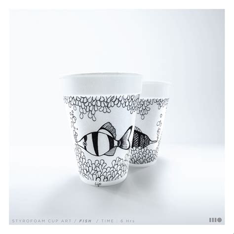 STYROFOAM CUP ART (DRAWING) on Behance