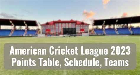 Major League Cricket 2023 Points Table, Match Schedule and Teams