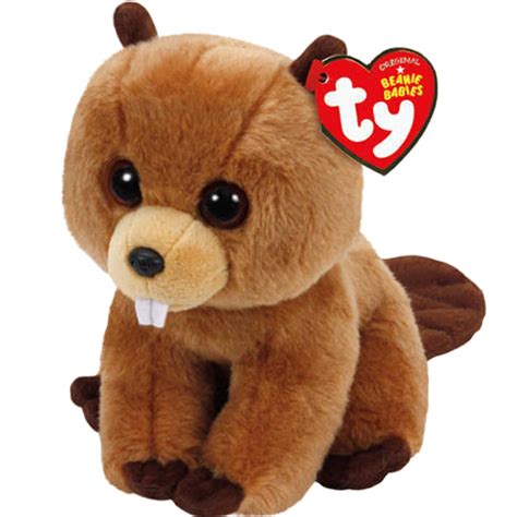 Pyoopeo Ty Beanie Babies 10" 25cm Richie the Beaver Plush Medium Soft ...