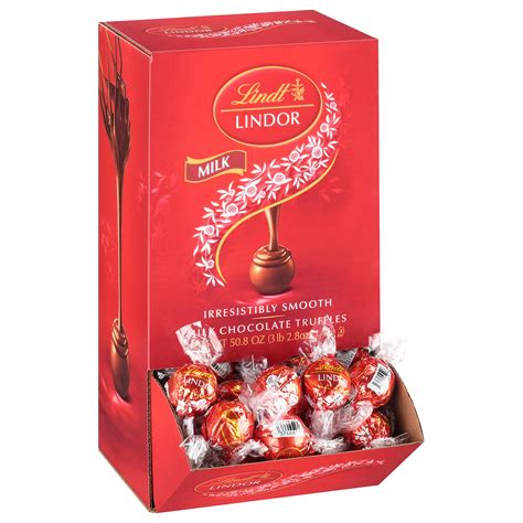 Buy Lindt LINDOR Milk Chocolate Candy Truffles with Smooth, Melting Truffle Center, Chocolate ...