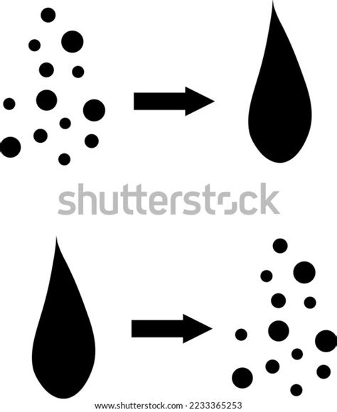 Water Drop Mist Evaporate Chemistry Stock Vector (Royalty Free ...