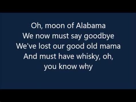 Alabama Song~The Doors~Lyrics - YouTube