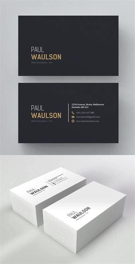 Luxury Minimalist Business Cards Check more at https://limorent… | Business card design ...