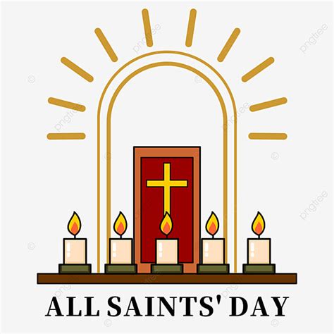 All Saints Day Clipart Vector, All Saints Day Beautiful Colorful ...