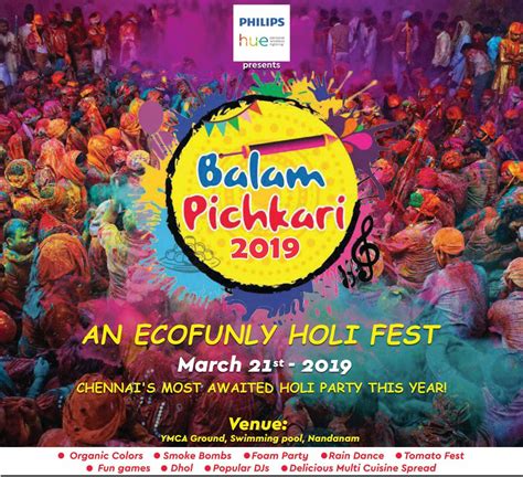 Chennai's Most Awaited Holi Party - Balam Pichkari 2019