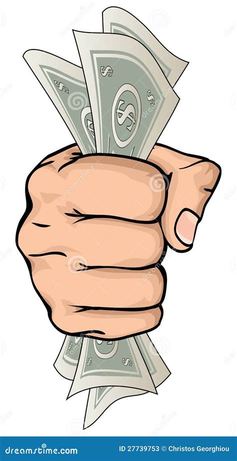 Hand holding money drawing stock vector. Illustration of paying - 27739753