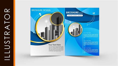 Free Download Adobe Illustrator Template Brochure Two Fold regarding Brochure Templates Ai Free ...