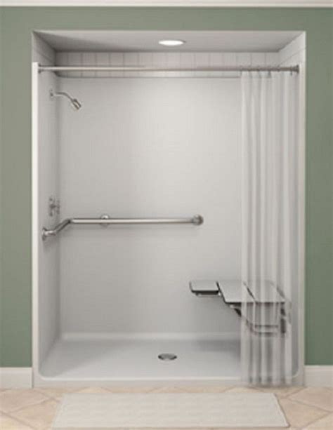 Stunning One Piece Shower Units to Your Bathroom : Minimalist Green White Interior Of One Piece ...