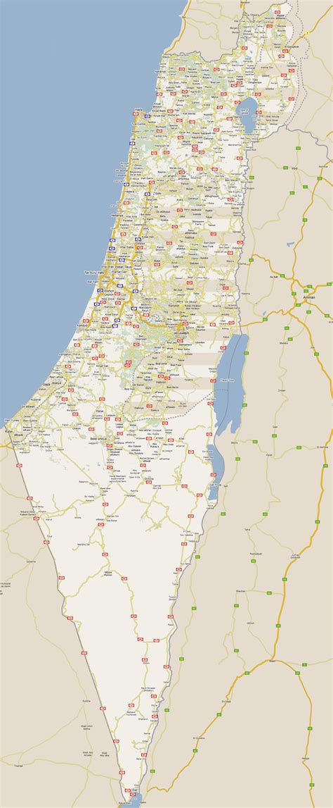 Israel Big Map - MapSof.net