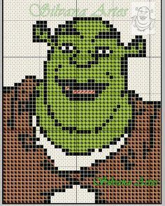 Shrek Pixel Art Grid