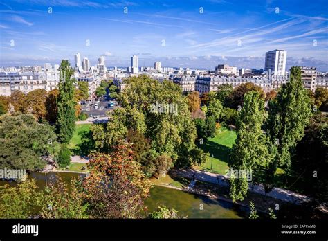 Paris city aerial view from the Buttes-Chaumont, Paris, France Stock Photo - Alamy