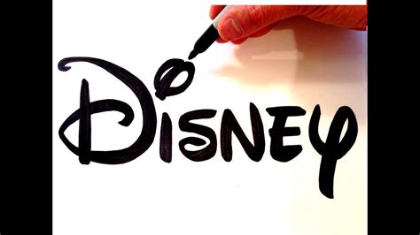 How to Draw the Disney Logo Freehand - YouTube