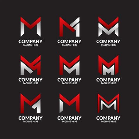 Modern letter m logo collection | Premium Vector