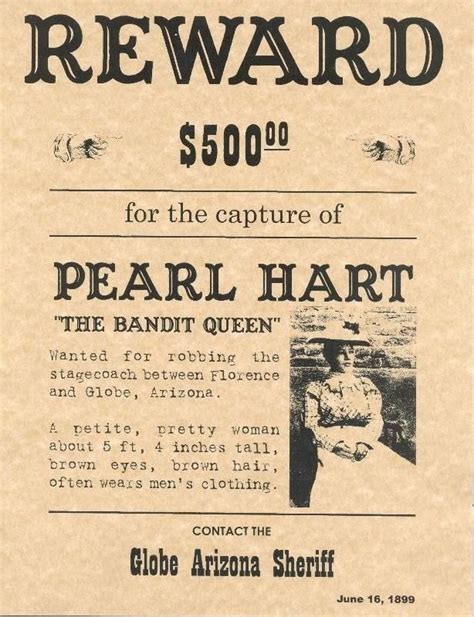 Wanted Posters of the Wild West - Trading Card Set Bandit Queen, Old ...