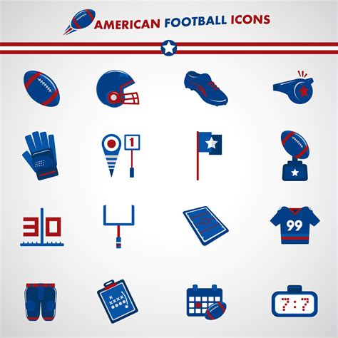 American football icons 621876 Vector Art at Vecteezy