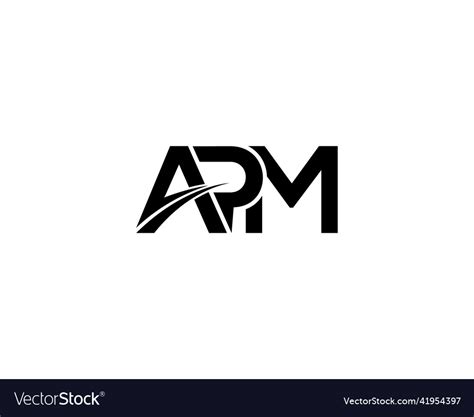 Creative letters apm logo icon design Royalty Free Vector