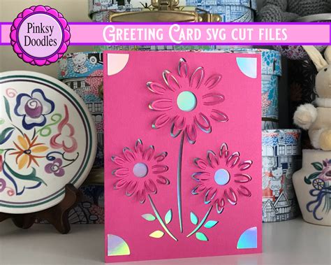 Pop-up Flower Card Svg Cut File Cricut Joy Ready Insert Card - Etsy