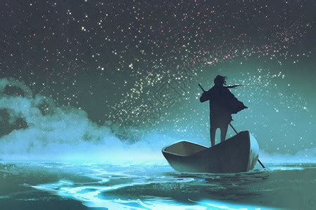 海上帆船夜间阳光数字艺术风格插插画图片下载-正版图片503632438-摄图网
