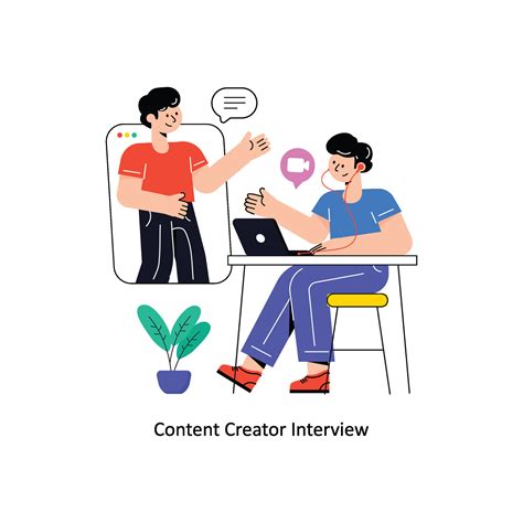 Content Creator Interview Flat Style Design Vector illustration. Stock illustration 28245523 ...