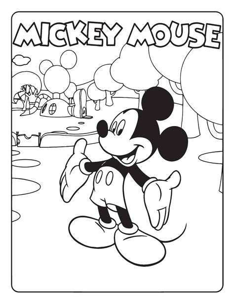 Mickey Mouse Coloring Page7