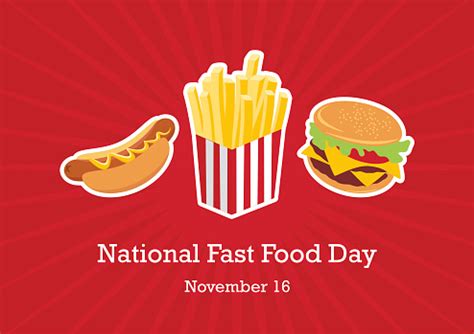 National Fast Food Day Vector Stock Illustration - Download Image Now - iStock