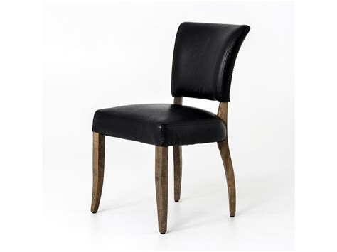 Mimi Saddle Black Leather Dining Chair | Zin Home