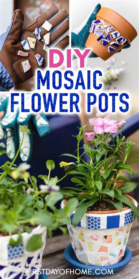 How to Make Simple & Stunning DIY Mosaic Flower Pots