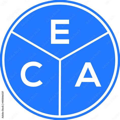 ECA letter logo design on White background. ECA creative Circle letter logo concept. ECA letter ...