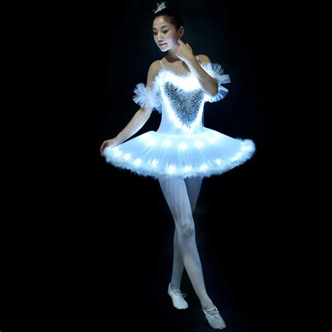 Professional Ballet Tutus LED Swan lake Adult Ballet Dance Clothes Tutu ...