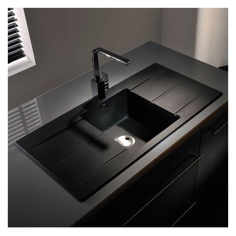 Abode Zero 1.0 Bowl Double Drainer Granite Sink - Sinks-Taps.com