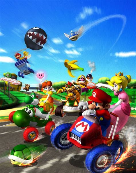 Mario Kart: Double Dash!! (2003) promotional art - MobyGames