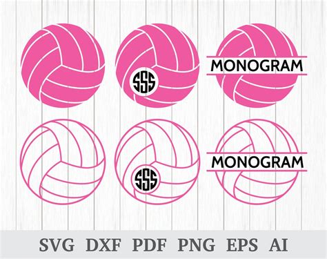 Volleyball Monogram SVG, Volleyball SVG, Sports SVG, Volleyball Clipart ...